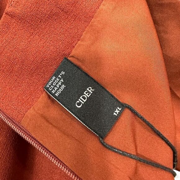 NWT Side Faux Wrap Cinnamon Fall Midi Skirt, 1XL - Picture 6 of 10